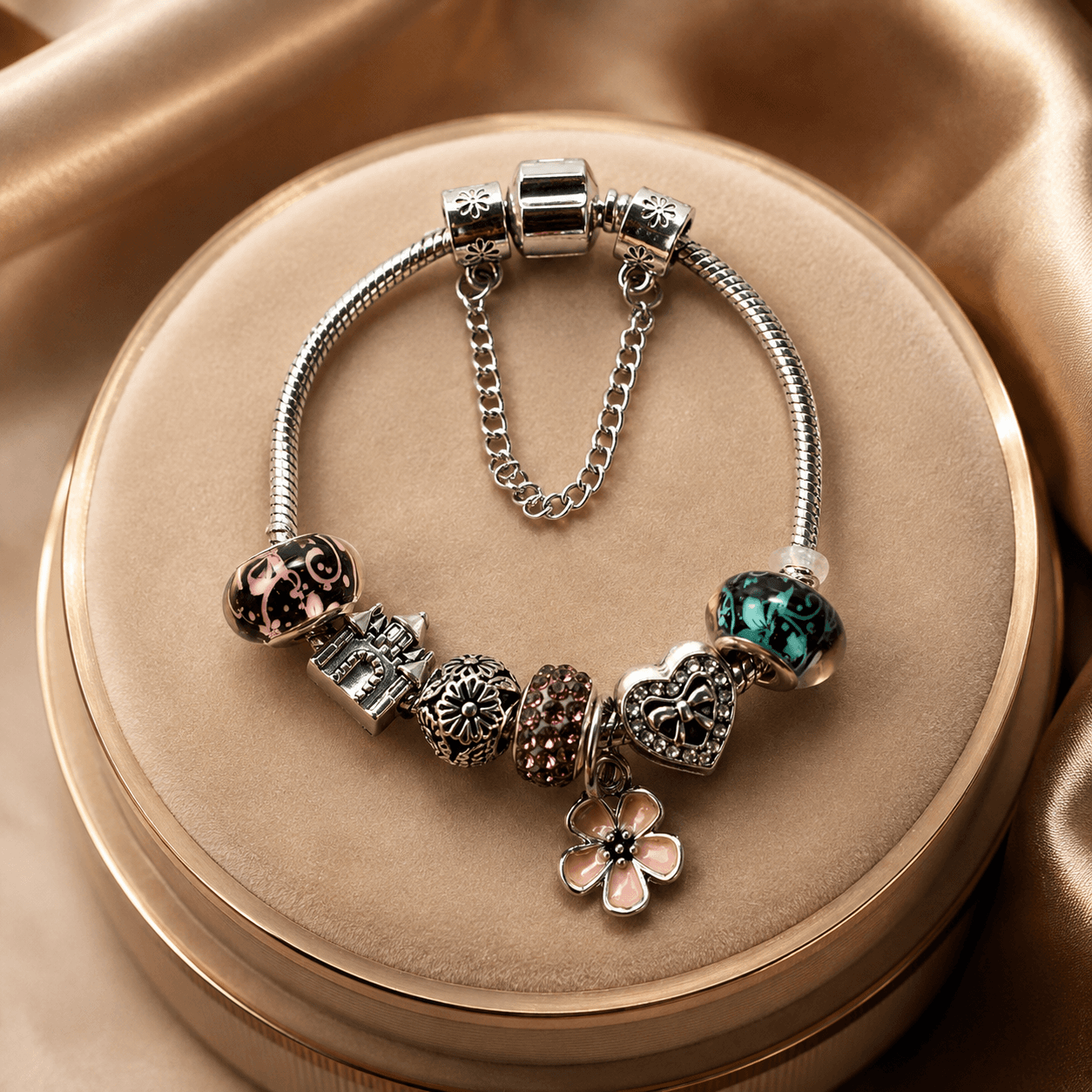 Pulsera completa ASAWIR — Rosa-Verde